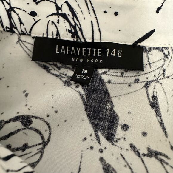 Lafayette 148 New York Stanton Slim Ankle Pant & Blouse in Delft 16-18 - Picture 12 of 16